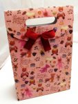 Cadeautasje, roze, beertjes, strikje, 73-2 (1 st.) Cadeautasje, roze, beertjes, strikje, 73-2 (1 st.)