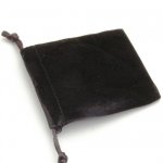 Velours buideltje, zwart, 12 x 16 cm (5 st.) Velours buideltje, zwart, 12 x 16 cm (5 st.)