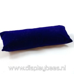 Sieradenkussentje, velours, donkerblauw