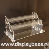 Armband display, plexi, transparant, liggend, 2 rollen