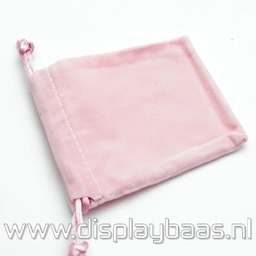 Velours buideltje, roze, 5 x 7 cm (1 st.) - Klik op de afbeelding om het venster te sluiten