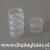 Stapelbare doosjes, rond, transparant (1 set)