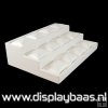 Displaydoos voor armbanden/horloges, pu leer, wit, 3 verdiepingen 12 kussentjes