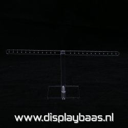 Oorbeldisplay, plexi, transparant, 12 paar oorbellen