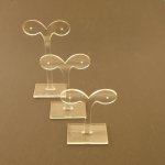Oorbeldisplay, plexi, transparant, enkel (3 delige set) Oorbeldisplay, plexi, transparant, enkel (3 delige set)