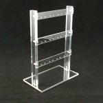 Oorbeldisplay, plexi, transparant, 12 paar oorbellen Oorbeldisplay, plexi, transparant, 12 paar oorbellen