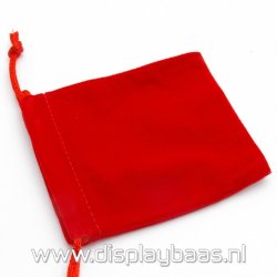 Velours buideltje, rood, 10 x 12 cm (1 st.)