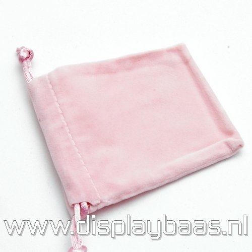 Velours buideltje, roze, 10 x 12 cm (1 st.) - Klik op de afbeelding om het venster te sluiten