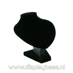Buste, velours, zwart, 11 x 10,5 cm (1 st.)