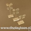 Oorbeldisplay, plexi, transparant, dubbel (3 delige set)