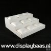 Displaydoos voor armbanden/horloges, pu leer, wit, 3 verdiepingen 9 kussentjes