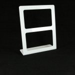 Oorbeldisplay, plexi, wit, 12 paar 2 gaten Oorbeldisplay, plexi, wit, 12 paar 2 gaten