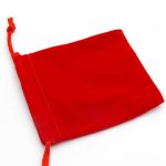 Velours buideltje, rood, 5 x 7 cm (1 st.) Velours buideltje, rood, 5 x 7 cm (1 st.)
