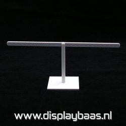 Oorbeldisplay, plexi, wit, 12 paar oorbellen