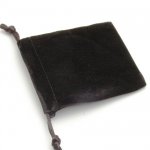 Velours buideltje, zwart, 10 x 12 cm (1 st.) Velours buideltje, zwart, 10 x 12 cm (1 st.)