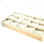 Displaydoos voor armbanden/horloges, velours, grijs, 15 kussentjes Displaydoos voor armbanden/horloges, velours, grijs, 15 kussentjes