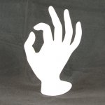 Ringdisplay, hand, frost, plexiglas (1 st.) Ringdisplay, hand, frost, plexiglas (1 st.)