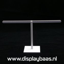 Oorbeldisplay, plexi, wit, 12 paar oorbellen