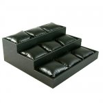 Displaydoos voor armbanden/horloges, pu leer, zwart, 3 verdiepingen 9 kussentjes Displaydoos voor armbanden/horloges, pu leer, zwart, 3 verdiepingen 9 kussentjes