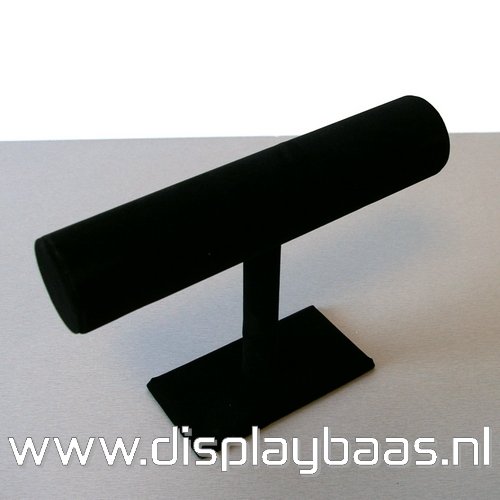 Armband standaard, liggend, velours, zwart, 1 rol - Klik op de afbeelding om het venster te sluiten