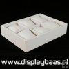 Displaydoos voor armbanden/horloges, pu leer, wit, 6 kussentjes