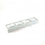 Displaydoos voor armbanden/horloges, velours, grijs, 4 kussentjes Displaydoos voor armbanden/horloges, velours, grijs, 4 kussentjes