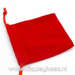 Velours buideltje, rood, 5 x 7 cm (1 st.)