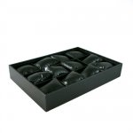 Displaydoos voor armbanden/horloges, pu leer, zwart, 12 kussentjes Displaydoos voor armbanden/horloges, pu leer, zwart, 12 kussentjes