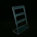 Oorbeldisplay, plexi, transparant, 15 paar oorbellen Oorbeldisplay, plexi, transparant, 15 paar oorbellen