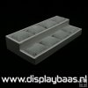 Displaydoos voor armbanden/horloges, velours, grijs, 2 verdiepingen 8 kussentjes