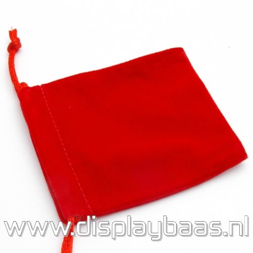 Velours buideltje, rood, 10 x 12 cm (1 st.) - Klik op de afbeelding om het venster te sluiten