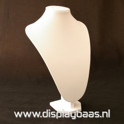 Buste, 34cm pu leer wit rond