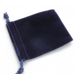 Velours buideltje, blauw, 5 x 7 cm (1 st.) Velours buideltje, blauw, 5 x 7 cm (1 st.)