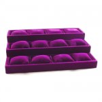 Displaydoos voor armbanden/horloges, velours, amethyst, 3 verdiepingen 12 kussentjes Displaydoos voor armbanden/horloges, velours, amethyst, 3 verdiepingen 12 kussentjes