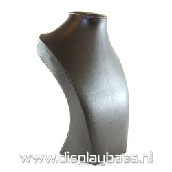 Buste, PU leer, zwart, breed model 25 x 17 cm