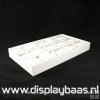 Displaydoos voor armbanden/horloges, pu leer, wit, 15 kussentjes