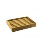 Ringendoos, velours, bruin, open Ringendoos, velours, bruin, open
