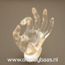 Ringdisplay, hand, transparant, plexiglas (1 st.)