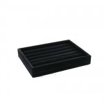 Ringendoos, velours, zwart, open Ringendoos, velours, zwart, open