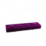 Displaydoos voor armbanden/horloges, velours, amethyst, 4 kussentjes Displaydoos voor armbanden/horloges, velours, amethyst, 4 kussentjes
