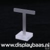 Oorbeldisplay, plexi, wit, set van 3, 1 paar oorbellen