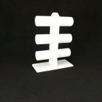 Armband display, staand, PU leer, wit, 6 rollen Armband display, staand, PU leer, wit, 6 rollen