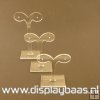 Oorbeldisplay, plexi, transparant, enkel (3 delige set)