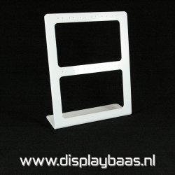 Oorbeldisplay, plexi, wit, 12 paar 2 gaten