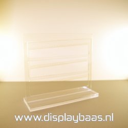 Oorbeldisplay, plexi, transparant, 36 paar oorbellen