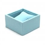 Displaydoos voor armbanden/horloges, velours, lichtblauw, 1 kussentje Displaydoos voor armbanden/horloges, velours, lichtblauw, 1 kussentje