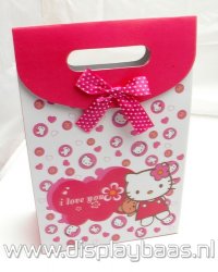 Cadeautasje, roze, Hello Kitty, strikje, 38-2 (1 st.)