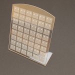 Oorbeldisplay, plexi, breed, transparant/frost, 48 paar oorbellen Oorbeldisplay, plexi, breed, transparant/frost, 48 paar oorbellen