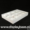 Displaydoos voor armbanden/horloges, pu leer, wit, 12 kussentjes