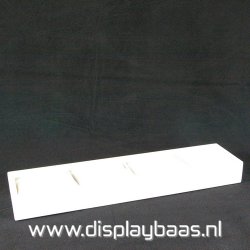 Displaydoos voor armbanden/horloges, pu leer, wit, 4 kussentjes